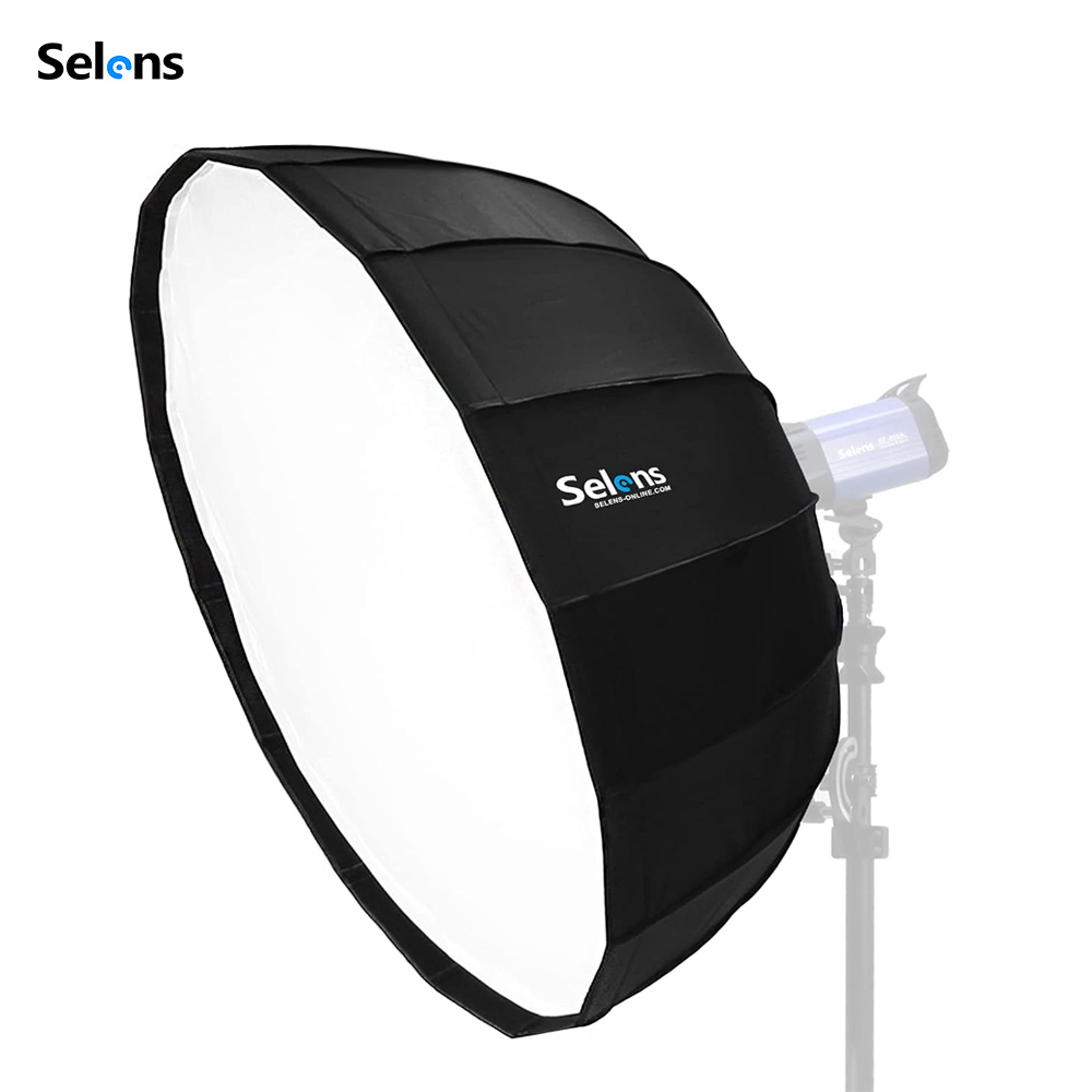Photography Studio Lighting Set Up - เซลเลนส์ ซอฟต์บ็อกซ์แบบพาราโบลา ติดตั้งง่าย พร้อมแผ่นสะท้อนแสงแบบ Beauty Dish
