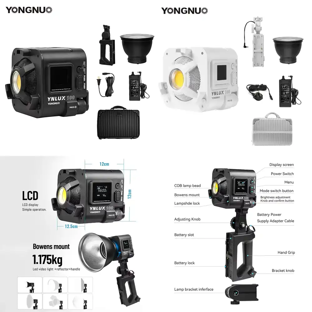 Photography Lighting Studio - ไฟวิดีโอ LED แบบพกพา YONGNUO YNLUX100 100W