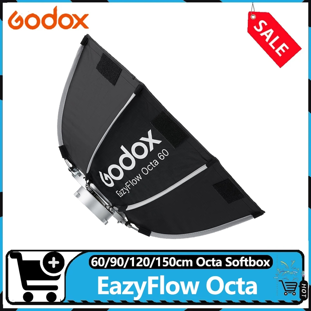 Photography Studio Lighting Set Up - ซอฟต์บ็อกซ์ Godox EazyFlow Series Octa ขนาด