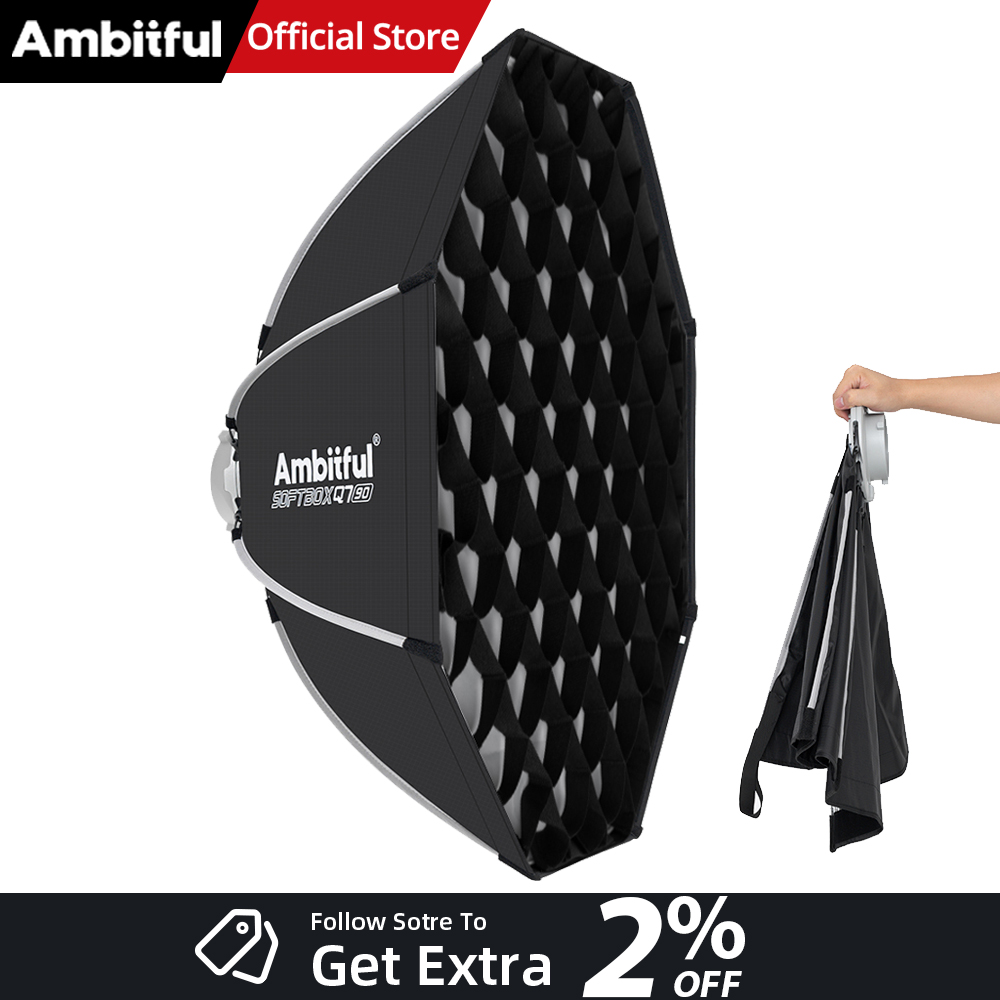 Photography Studio Lighting Set Up - ซอฟต์บ็อกซ์ AMBITFUL Q7II 55/65/90 ซม. แบบแปดเหลี่ยม