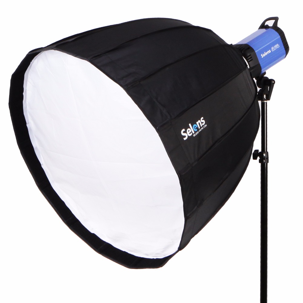 Photography Studio Lighting Set Up - ซอฟต์บ็อกซ์ร่มหกเหลี่ยมพับได้ขนาด 90 ซม. สำหรับแฟลชสปีดไลท์ ใช้สำหรับถ่ายภาพ
