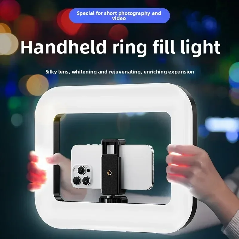 Photography Mobile Lighting - ไฟ LED แบบพกพาสำหรับถือด้วยมือ ไฟส่องสว่างกรงกระต่ายแบบใหม่ สำหรับถ่ายภาพ ถ่ายวิดีโอไลฟ์สดบนมือถือ
