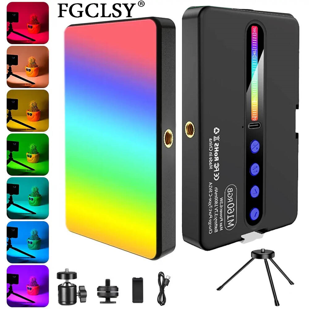 Torjim Rgb Photography Video Lighting - ไฟกล้อง LED RGB ชุดไฟวิดีโอสีเต็มรูปแบบ ปรับความสว่างได้ 2700K-6500K