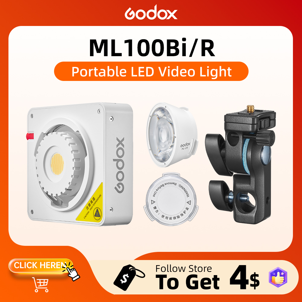 Torjim Rgb Photography Video Lighting - ไฟวิดีโอ LED Godox ML100BI สีสันครบถ้วน พกพาสะดวก