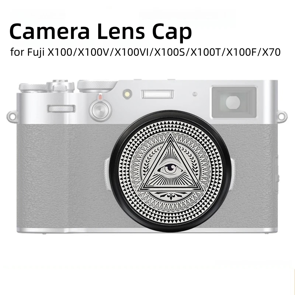 Fujifilm Camera X100Vi - ฝาครอบเลนส์กล้องโลหะสไตล์วินเทจ ฝาครอบป้องกันด้านหน้าสำหรับกล้อง Fujifilm X100 X100V X100VI