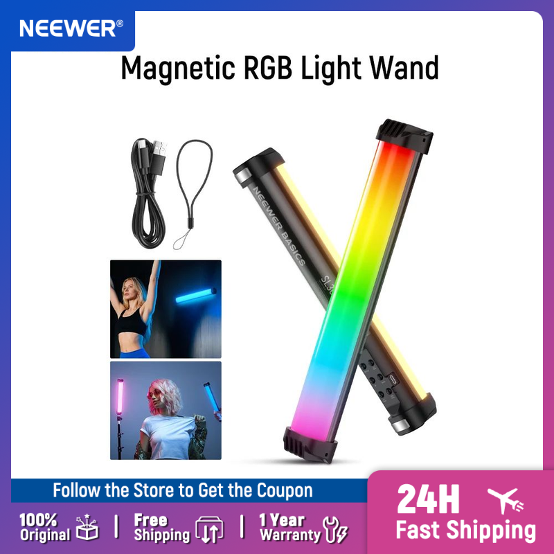 Torjim Rgb Photography Video Lighting - ไฟแท่งแม่เหล็ก NEEWER Basics ขนาด 12 นิ้ว