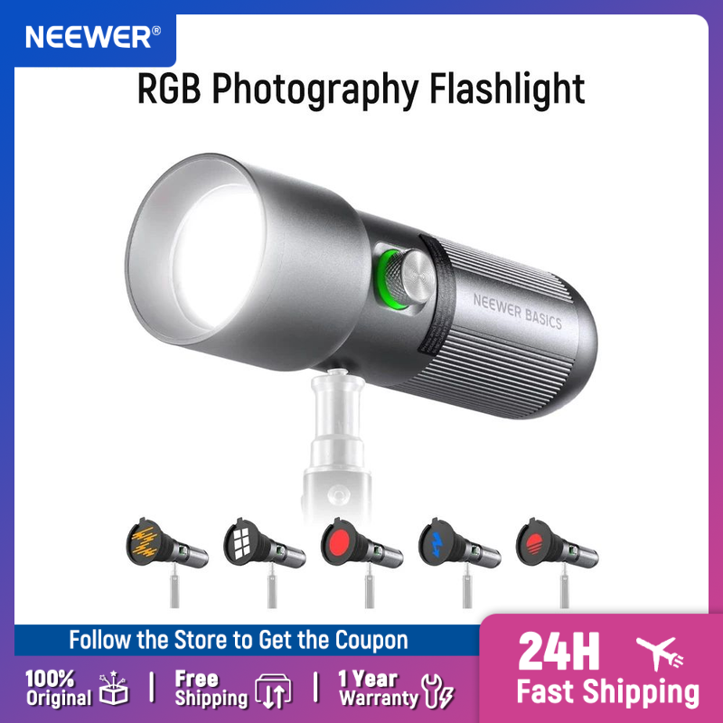 Torjim Rgb Photography Video Lighting - ไฟฉายถ่ายภาพ NEEWER Basics RGB, 4 สี/20