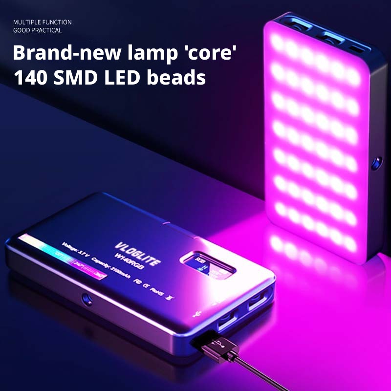 Photography Mobile Lighting - ไฟเติม RGB แบบพกพาสำหรับมือถือ ไฟสำหรับการประชุมทางวิดีโอ ไฟถ่ายภาพวิดีโอบล็อก ไฟ