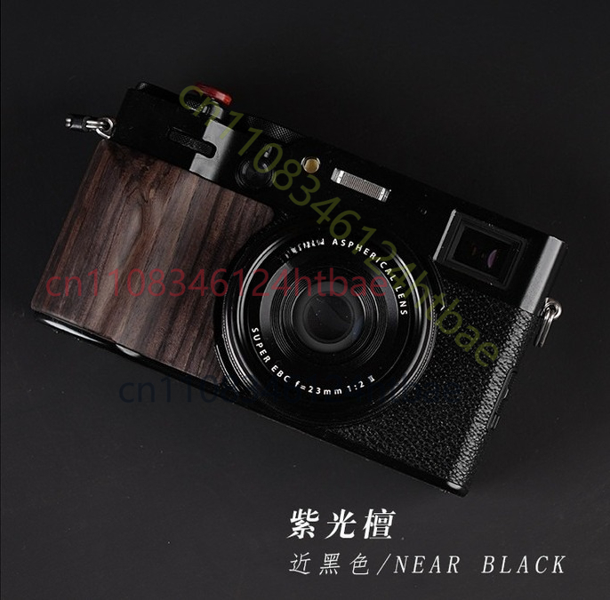 Fujifilm Camera X100Vi - ด้ามจับกล้องไม้ย้อนยุคแบบทำมือ น้ำหนักเบาพิเศษ สำหรับ Fujifilm X100VI
