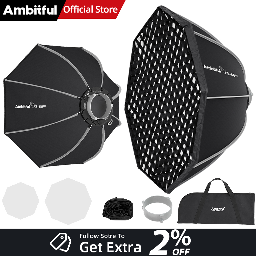 กล่องไฟถ่ายภาพ AMBITFUL FS60PR - Photography Studio Lighting Set Up บทวิจารณ์และราคา
