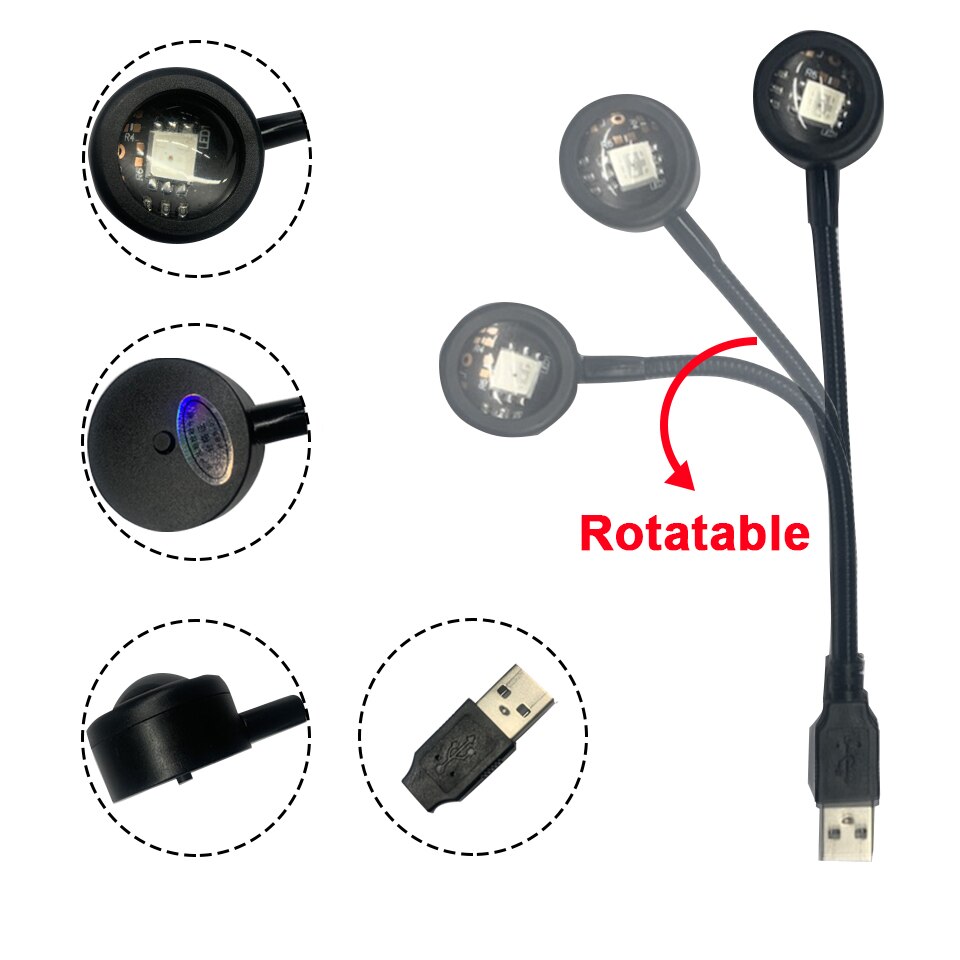 โคมไฟ USB ไล่เฉดสีสันสดใส ตกแต - Photography Lighting Background บทวิจารณ์และราคา