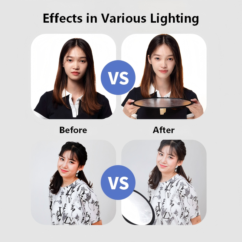 แผ่นสะท้อนแสงแบบพกพา 2-in-1 สอ - Photography Lighting Portrait บทวิจารณ์และราคา