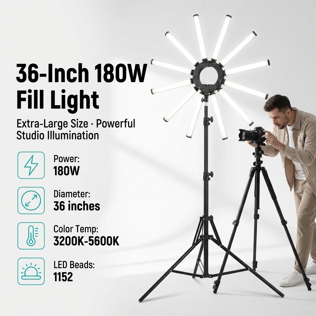 ชุดไฟถ่ายภาพแบบหลายหลอด 12 แขน - Photography Lighting Studio บทวิจารณ์และราคา