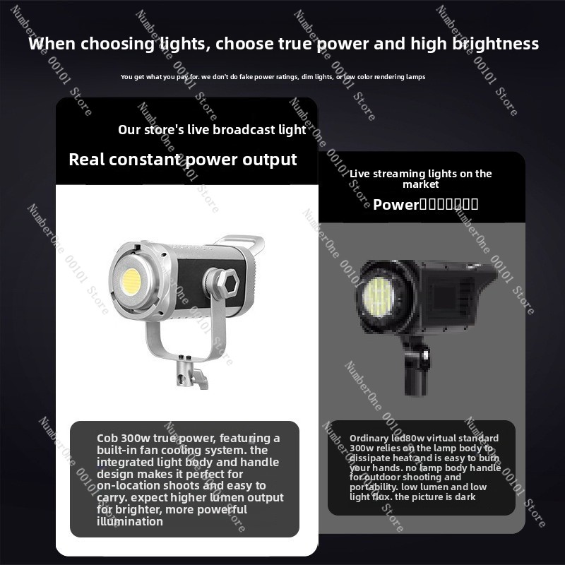 ไฟถ่ายภาพ COB 300W ปรับอุณหภูม - Photography Lighting Portrait บทวิจารณ์และราคา